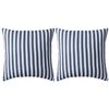 vidaXL &Uacute;tip&uacute;&eth;ar 2 stk Randamynstur 45 x 45 cm D&ouml;kkbl&aacute;ir