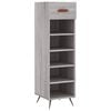 vidaXL Sk&oacute;sk&aacute;pur Gr&aacute;r Sonoma 30x35x105 cm Samsettur Vi&eth;ur