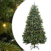 vidaXL Gervi j&oacute;latr&eacute; me&eth; 300 LED Gr&aelig;nn 240 cm PVC og m&aacute;lmur