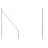vidaXL Gir&eth;ingarp&oacute;stur 26 pcs Gr&aacute;r 3,2 x 3,2 x 205 cm