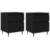 vidaXL Noat&ouml;flu sk&aacute;pur me&eth; sk&uacute;ffu 2 pcs Svartur Eik 40 x 35 x 50 cm