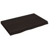 vidaXL Ba&eth;herbergisbor&eth;plata D&ouml;kkbr&uacute;n 80x60x2 cm Me&eth;h&ouml;ndla&eth;ur Vi&eth;ur