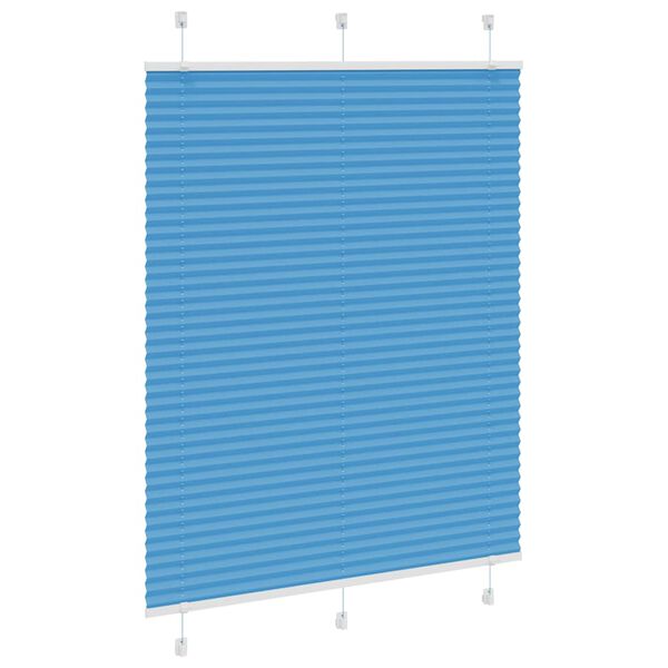 vidaXL Pleated Blind Blá 105x150 cm Efni Breidd 104,4 cm Polyester