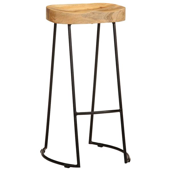 244010 vidaXL Bar Stools 2 pcs Solid Mango Wood