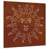 vidaXL Veggskreyting &iacute; Gar&eth;inn 55x55 cm Corten-st&aacute;l S&oacute;larmynstur