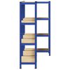 vidaXL 4 laga geymsluhillur 3 stk Blue Steel&Engineered Wood