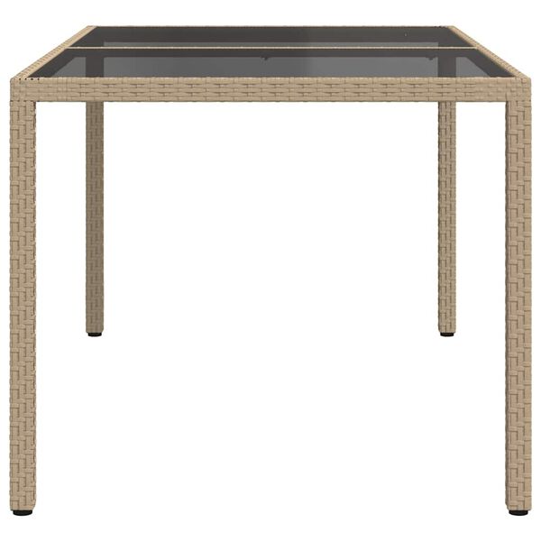 vidaXL Gar&eth;bor&eth; 150x90x75 cm Hert Gler og P&oacute;l&yacute;rattan Drappa&eth;