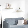vidaXL Vegghengdar Hillur 2 stk. Eikarlita&eth;ar 40x23x3,8 cm MDF