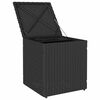 vidaXL gar&eth;st&oacute;lar me&eth; p&uacute;&eth;um 2 stk Svartur 40x40x43 cm Poly Rattan