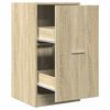 vidaXL Ap&oacute;tekarask&aacute;pur Sonoma Eik 40x41x77,5 cm Samsettur vi&eth;ur