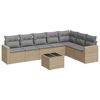 vidaXL 8 Hluta Gar&eth;s&oacute;fasett me&eth; Sessum Drappa&eth; P&oacute;l&yacute;rattan