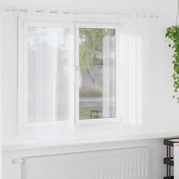 vidaXL Voile gard&iacute;na 2 pcs Hv&iacute;tt 175 x 140 cm P&oacute;l&yacute;ester