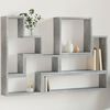 vidaXL Wall Shelf Concrete Grey 96x12x64 cm Chipboard