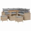 vidaXL Gar&eth;s&oacute;fa sett 8 pcs Drapplita&eth;ur p&oacute;l&yacute;rattan