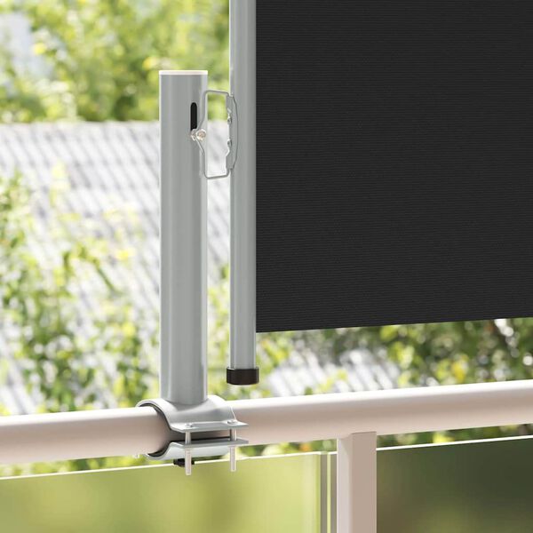 vidaXL &Uacute;tdraganlegur Skj&oacute;lveggur fyrir Ver&ouml;nd 60x300 cm Svartur