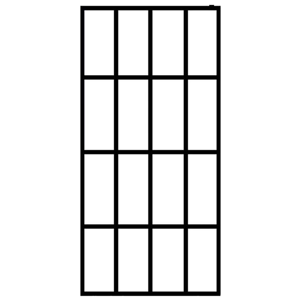 vidaXL Skilrúm fyrir Opinn Sturtuklefa Matt Hert Gler 90x195 cm