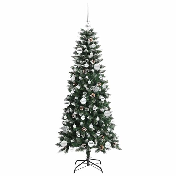 vidaXL Gervi j&oacute;latr&eacute; me&eth; 150 LED Gr&aelig;nn 150 cm PVC, plast og st&aacute;l
