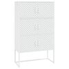 vidaXL H&aacute;r sk&aacute;pur Hv&iacute;tur 80x35x135 cm St&aacute;l