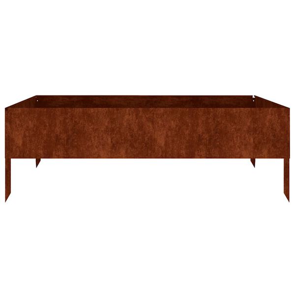 vidaXL Upph&aelig;kka&eth; Gar&eth;ker 100x100x33,5 cm Corten St&aacute;l