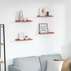 vidaXL Vegghylla me&eth; hillu 4 pcs Rau&eth;ur 40 x 9 x 3 cm Samsettur vi&eth;ur