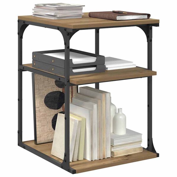 vidaXL Prentara standur Artisan Eik 43 x 48 x 64 cm Samsettur vi&eth;ur