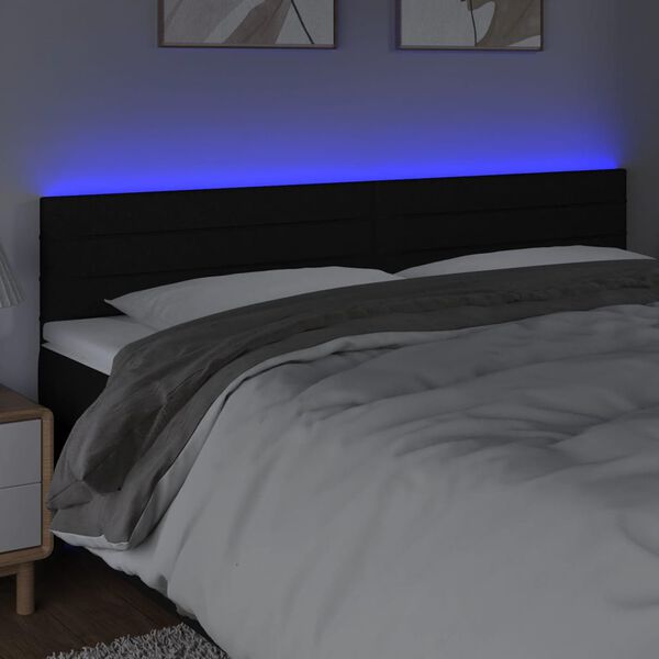 vidaXL LED H&ouml;f&eth;agafl 180x5x78/88 cm Svart Efni