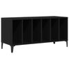 vidaXL Pl&ouml;tusk&aacute;pur Svartur Eik 100 x 38 x 48 cm Samsettur vi&eth;ur