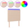 vidaXL LED h&ouml;fu&eth;gafl 90x5x118/128 cm Cappuccino-br&uacute;nt Le&eth;url&iacute;ki