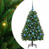vidaXL Gervi j&oacute;latr&eacute; me&eth; 150 LED Gr&aelig;nn 120 cm PVC og m&aacute;lmur