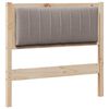 vidaXL B&oacute;lstru&eth; r&uacute;mgafl me&eth; h&ouml;fu&eth;gafl Br&uacute;nn 90 cm Solid furuhikk
