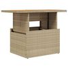 vidaXL Gar&eth;bor&eth; Drappa&eth;ur 100x55x73 cm P&oacute;l&yacute;rattan og Akas&iacute;uvi&eth;ur