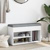 vidaXL skóbekkur hvítur 82x32x45,5 cm úr verkfræðilegu tré