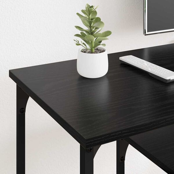 vidaXL Sj&oacute;nvarpssk&aacute;pur Svartur Eik 102 x 35 x 45,5 cm