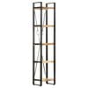vidaXL B&oacute;kask&aacute;pur me&eth; 5 Hillum 40x30x180 cm Gegnheill Mang&oacute;vi&eth;ur