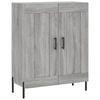 vidaXL Skenkur Gr&aacute;r Sonoma Eik 69,5x34x90 cm Samsettur Vi&eth;ur