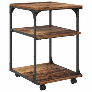 vidaXL Prentara standur Gamall vi&eth;ur 43 x 48 x 64 cm Samsettur vi&eth;ur