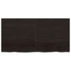 vidaXL Baðherbergisborðplata Brúnn 120x60x(2-4)cm Meðhöndlaður Viður