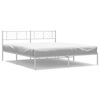 vidaXL R&uacute;mgrind &uacute;r M&aacute;lmi me&eth; H&ouml;fu&eth;gafli Hv&iacute;t 183x213 cm