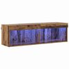 vidaXL Sj&oacute;nvarpssk&aacute;pasett me&eth; led Gamall vi&eth;ur 100 x 30 x 30 cm