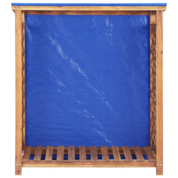 vidaXL Geymsluskúr fyrir eldivið 105x38x115cm úr gegnheilum akasíuvið