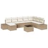 vidaXL Gar&eth;s&oacute;fa sett me&eth; p&uacute;&eth;i 8 pcs Beige og krem p&oacute;l&yacute;rattan
