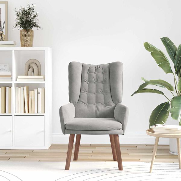 vidaXL Armst&oacute;ll Lj&oacute;sgr&aacute;r 63 x 67 x 94 cm Flauel