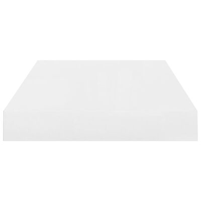 vidaXL Vegghengdar Hillur 2 stk. Háglans Hvítar 40x23x3,8 cm MDF