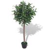 vidaXL Gerviplanta L&aacute;rvi&eth;ur me&eth; Potti 120 cm Gr&aelig;n