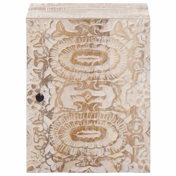 vidaXL Hengisk&aacute;pur fyrir ba&eth;herbergi me&eth; hur&eth; Hv&iacute;tt 38 x 33,5 x 48 cm