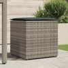 vidaXL Koddabox með geymslu Grár 50 x 50 x 50 cm pólýrattan