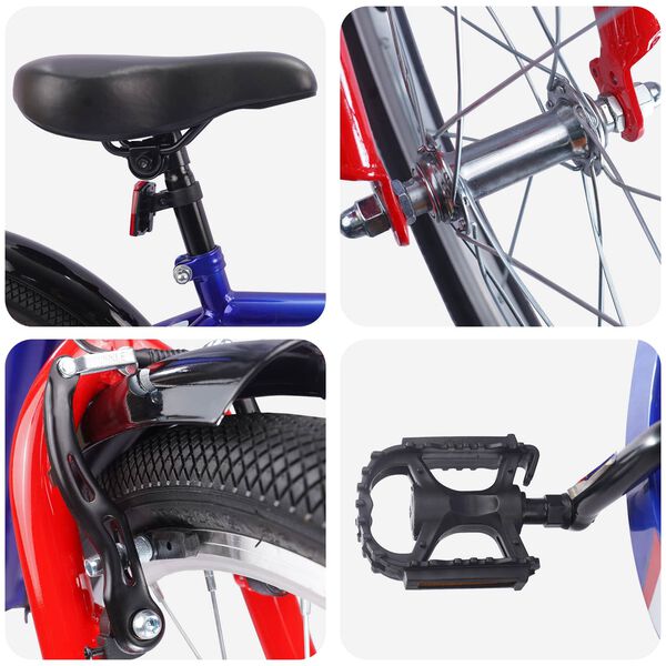 vidaXL Barnahj&oacute;l 18 Tommur fyrir 5-7 &aacute;ra D&ouml;kkbl&aacute;r