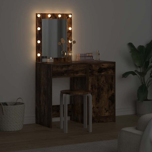 vidaXL F&ouml;tubor&eth; me&eth; hur&eth; 2 pcs Br&uacute;nn 50 x 41 x 135 cm Samsettur vi&eth;ur