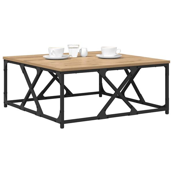 vidaXL S&oacute;fabor&eth; Artisan Eik 70 x 70 x 30 cm Samsettur vi&eth;ur