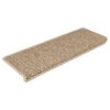vidaXL Stigamottur Sjálflímandi Sisal-Look 15 stk 65x21x4 cm Sandur